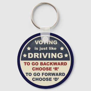Voting is Just Like Driving Keychain