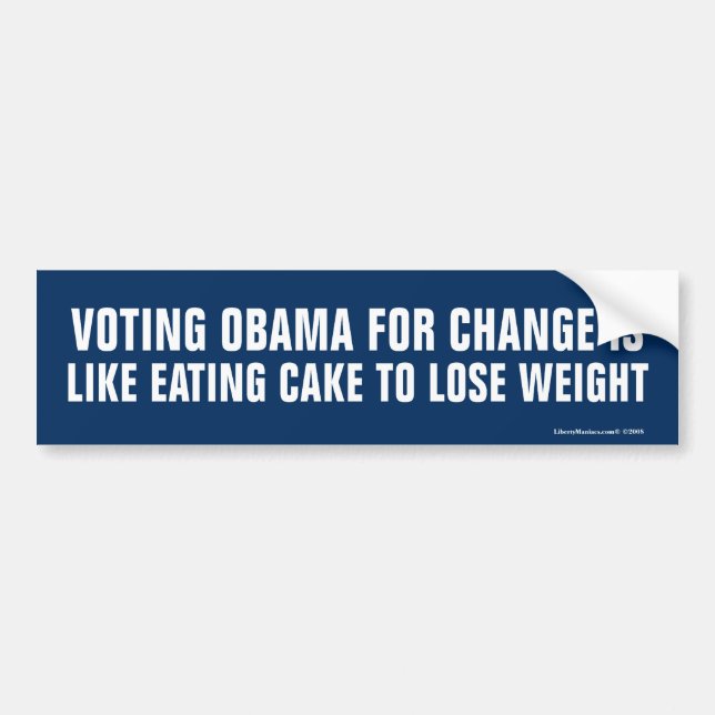 Voting Obama for Change ... Bumper Sticker (Front)