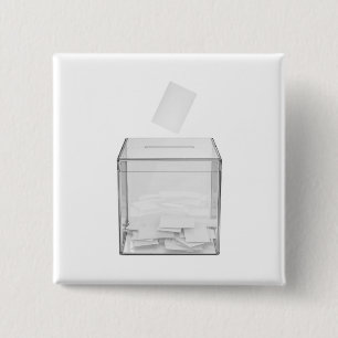 Voting paper and transparent ballot box 2 inch square button