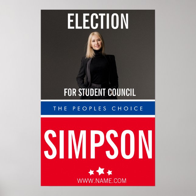 voting poster class president, student council (Front)