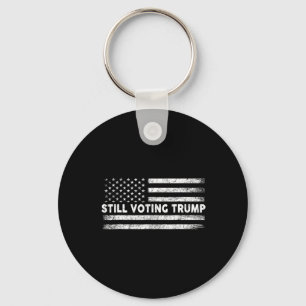 Voting Trump 2024 Patriotic American Flag  Keychain