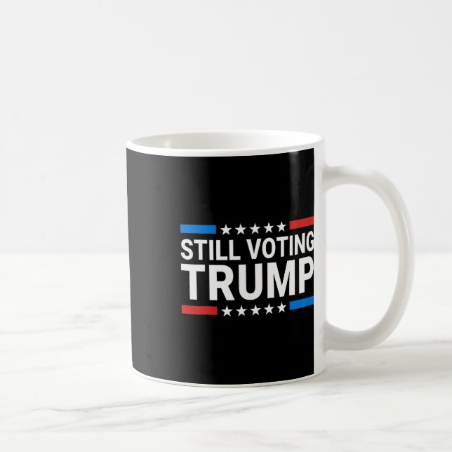 Voting Trump 2024 Patriotic American Flag Men Wome Coffee Mug (Right)