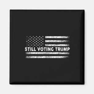 Voting Trump 2024 Patriotic American Flag Men Wome Magnet