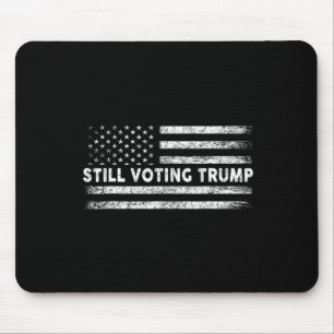 Voting Trump 2024 Patriotic American Flag Men Wome Mouse Pad