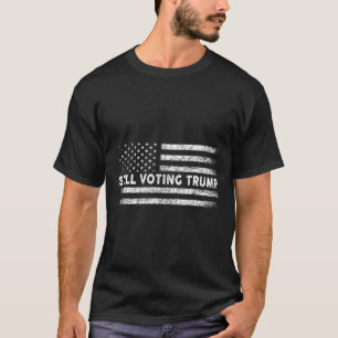 Voting Trump 2024 Patriotic American Flag Men Wome T-Shirt