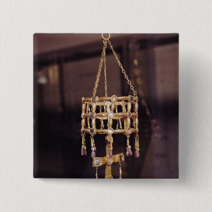 Votive crown of a Visigoth king 2 Inch Square Button