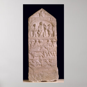 Votive stela dedicated to Sature Poster