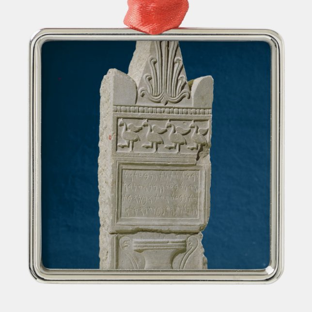 Votive stele with a triangular pediment metal ornament (Front)