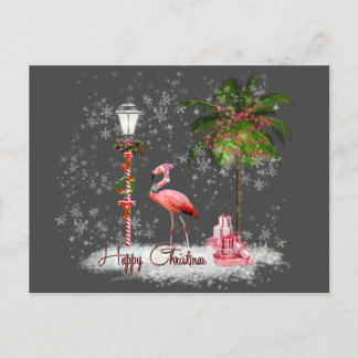 Votos de Natal de Flamingo Postcard