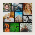 Votre 9 Photo Jigsaw Puzzle Collage encadré noir