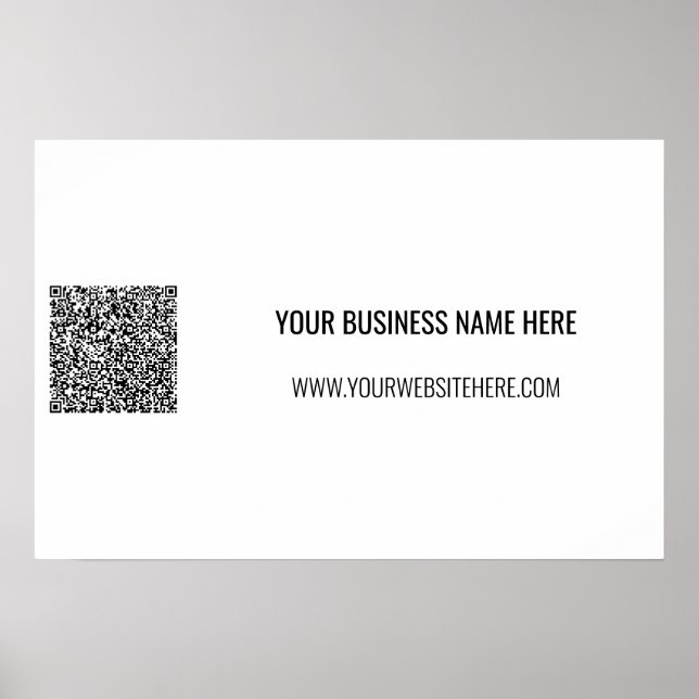 Votre affiche promotionnelle de code QR et de text (Devant)