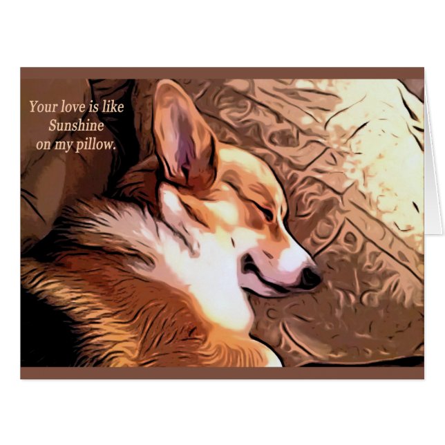 Votre amour est comme le corgi Valentine de (Devant horizontal)