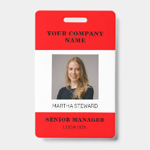 Votre badge photo d'identité de l'entreprise