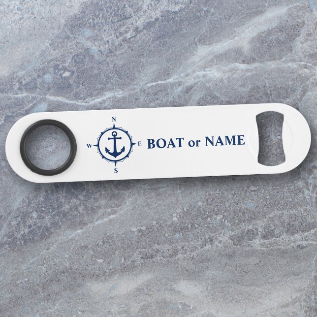 Votre bateau ou nom Ancre de boussole nautique Bla (Créateur téléchargé)