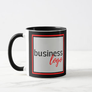 VOTRE BUSINESS MARDED LOGO SLOGAN NOIR CAFÉ MUG