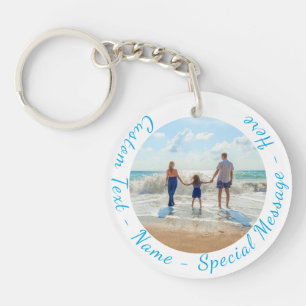 Votre cadeau de Porte - clé photo avec nom de text