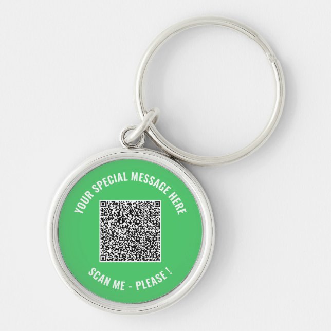 Votre cadeau de porte-clés QR Code drôle avec text (Devant)