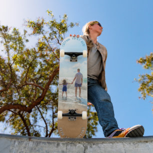 Votre cadeau de skateboard photo avec nom de texte