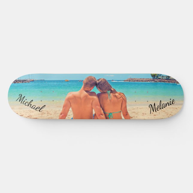 Votre cadeau de skateboard photo avec nom personna (Horz)