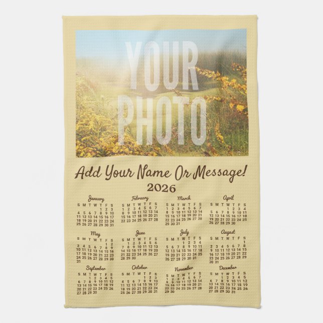 Votre calendrier de serviettes de thé photo (Vertical)