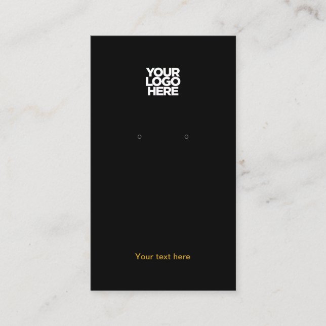 Votre carte d'affichage logo d'entreprise Gold Bla (Devant)