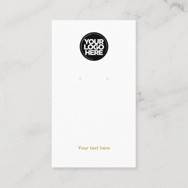 Votre carte d'affichage logo d'entreprise Gold Whi (Devant)