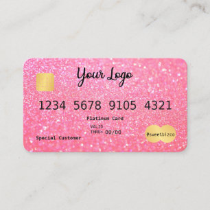 Votre carte de crédit à Parties scintillant rose l