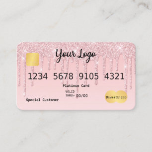 Votre carte de crédit en forme de Parties scintill