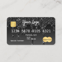 Votre carte de crédit en forme de Parties scintill
