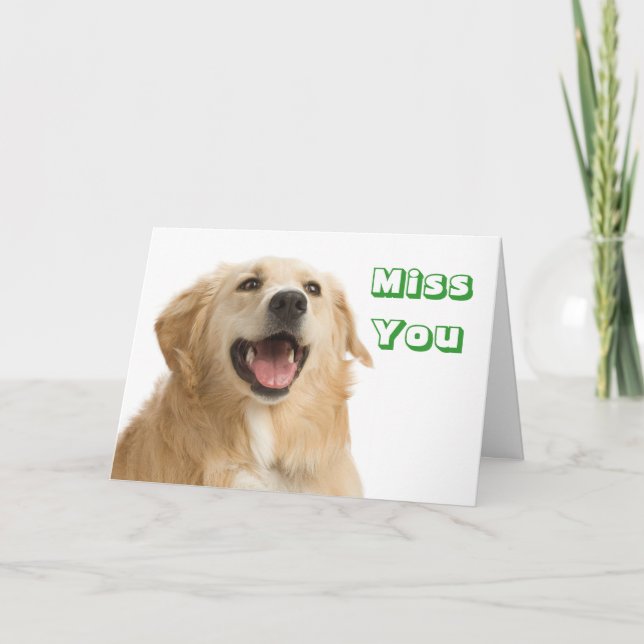 Votre Carte De Voeux De Chien À Remise D'Or (Devant)