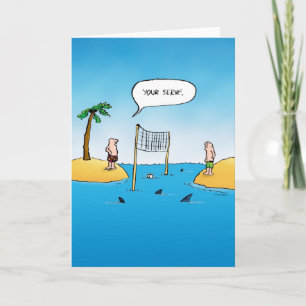 Votre carte intérieure Sert Shark Volleyball Blank