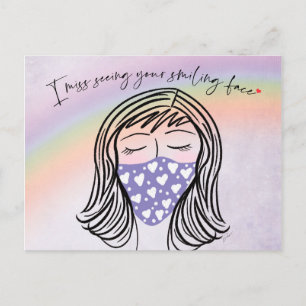 Votre Carte Postale Visage Souriant Me Manque