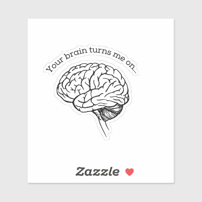 Votre cerveau m'active sur un autocollant minimali (Feuille)