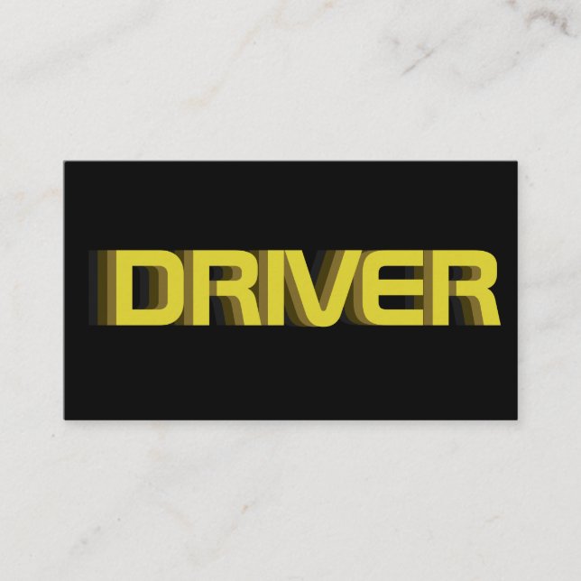 Votre chauffeur de taxi carte de visite de chauffe (Devant)
