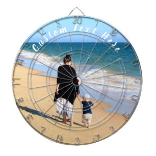 Votre Cible de flechettes photo avec texte personn