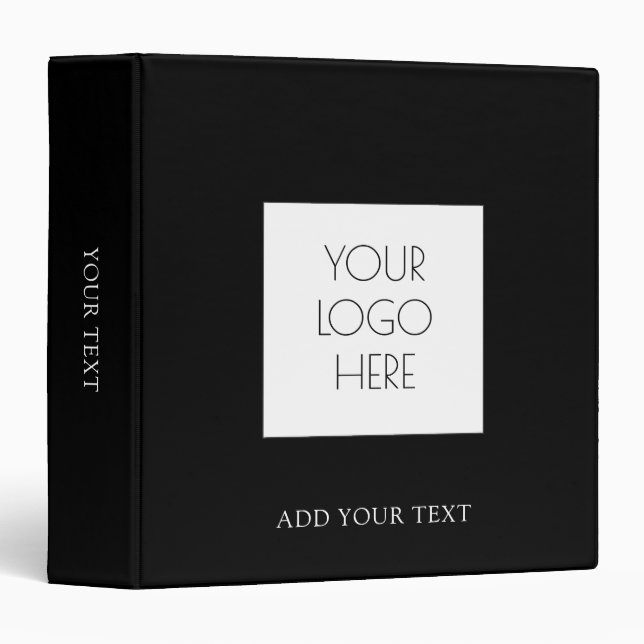 Votre Classeur Logo Black 3 Ring (Devant/Côté)