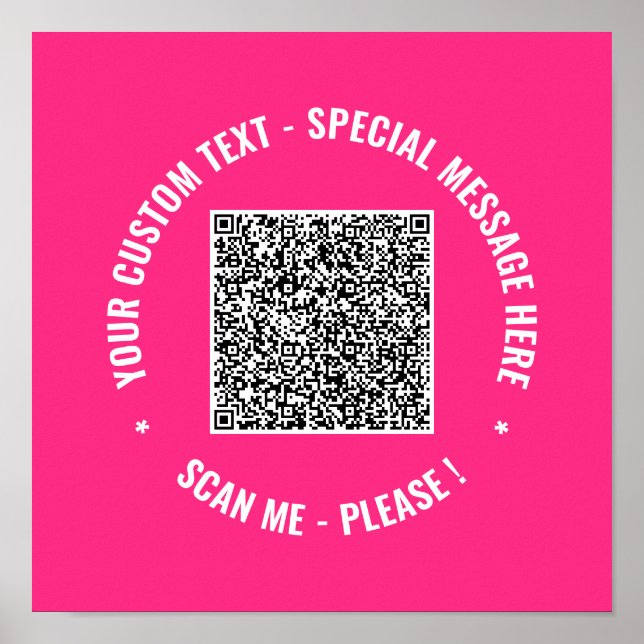 Votre code QR Analyser Texte personnalisé Poster C (Devant)