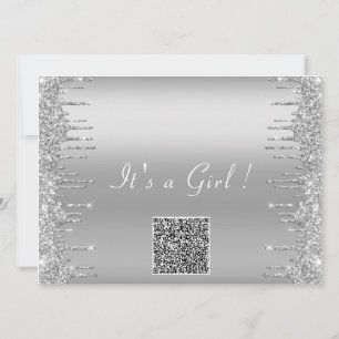 Votre code QR Baby Girl Douche Modèle d'invitation