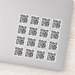 Votre code QR carré ronds coins vinyle Sticker