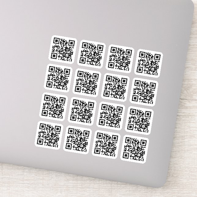Votre code QR carré ronds coins vinyle Sticker (Détail)