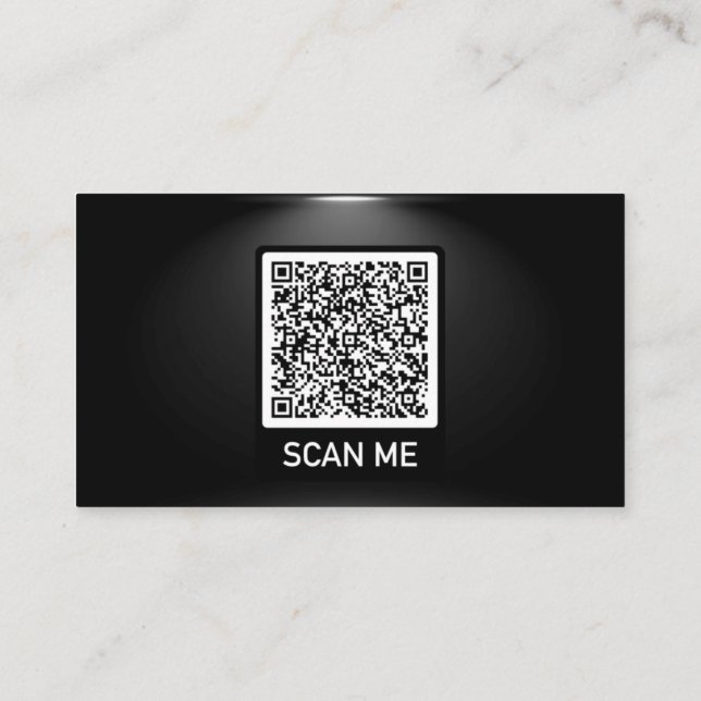 Votre code QR Carte de visite noir Gold Texte (Dos)