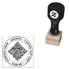 Votre code QR et texte personnalisé tampon en caou