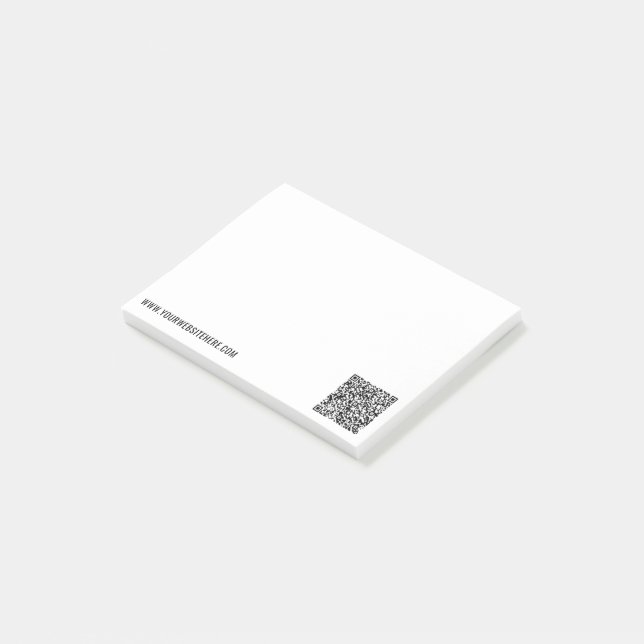 Votre code QR et vos notes Post-it® de texte perso (Incliné)