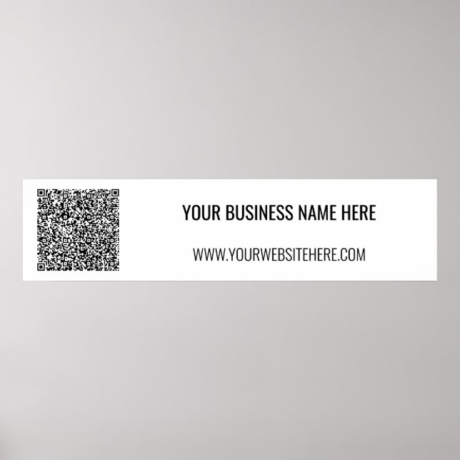 Votre code QR et votre affiche promotionnelle de t (Devant)