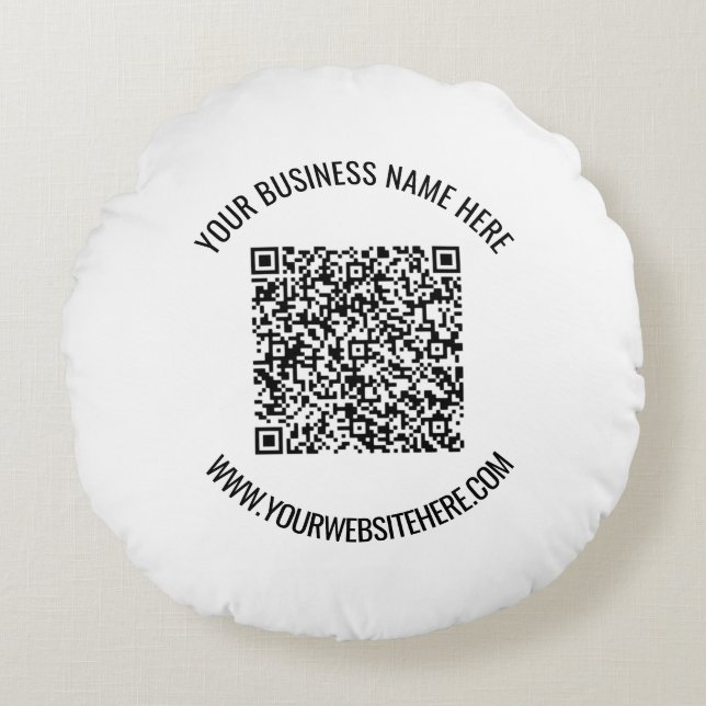 Votre code QR et votre Coussin d'arrondi de texte  (Devant)