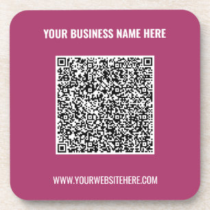 Votre code QR et votre Dessous de verre de texte p