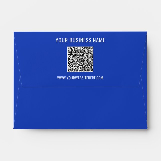 Votre code QR et votre enveloppe personnalisée de  (Dos (Haut rabat))