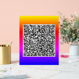 Votre code QR Info de numérisation Signal Acryliqu