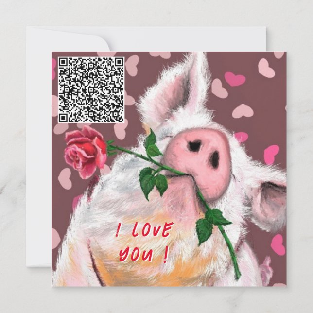 Votre Code QR Souhaitez la carte Saint Valentin en (Dos)