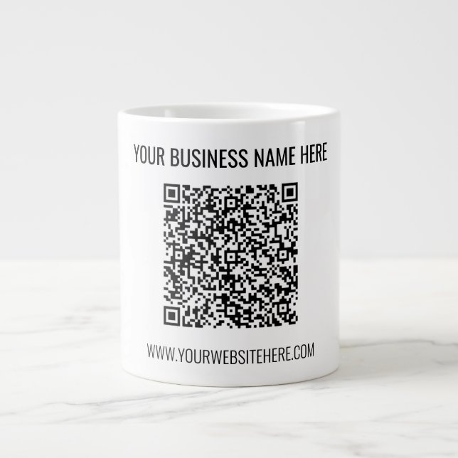Votre code QR Texte personnalisé Mug Café Choisir  (Devant)